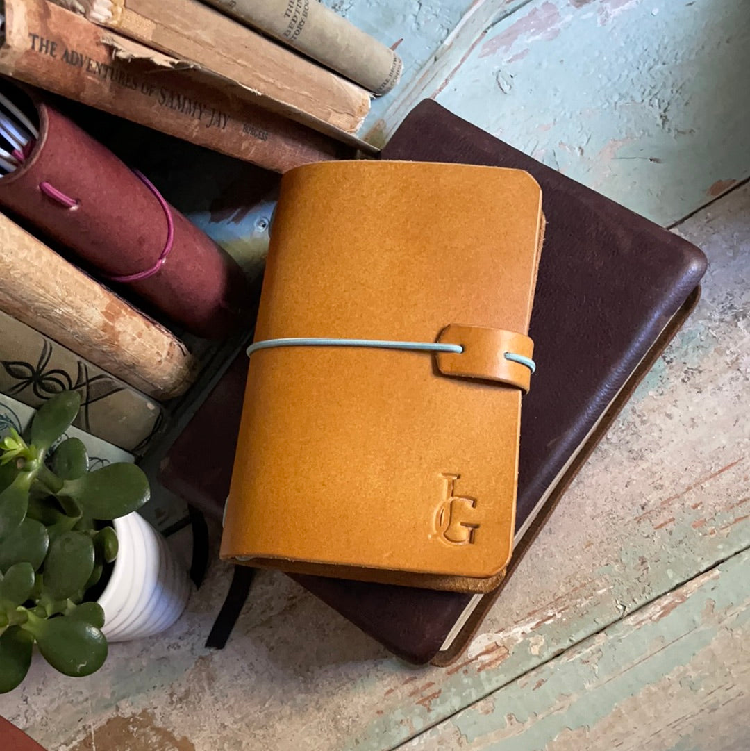 Mini Leather Journal - Camel